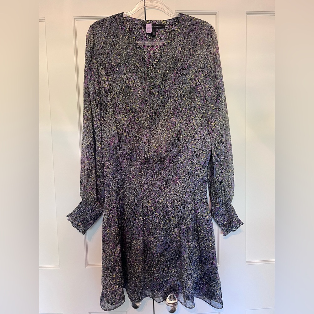White House Black Market Multicolor Long Sleeve Dress